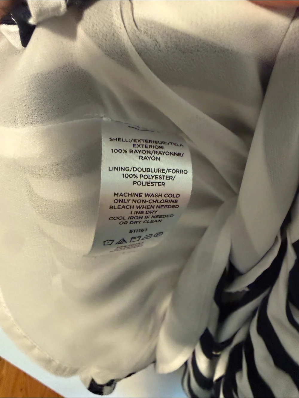LOFT Blue and White Striped Wrap Blouse Top EUC medium